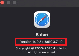 Safari Mac -版本